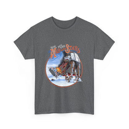Star Wars War of the Worlds Graphic T-Shirt Urban Unisex Cotton - Front View showcasing a striking graphic on a luxurious grey background, perfect for urban fashion.