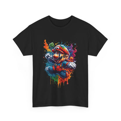 Luxury unisex cotton t-shirt featuring a vibrant Computer Game Character graphic, showcasing intricate design and vivid colours, ideal for urban fashion enthusiasts.