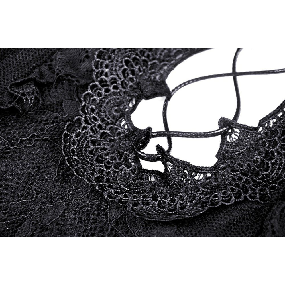 Chic side angle of the Dark In Love black lace Drusilla maxi dress, accentuating the flowing lace overlay and flattering underlayer.