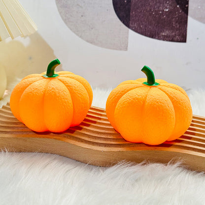 Artistic Pumpkin Halloween Decorative Night Light showcasing two vivid pumpkin lamps, bringing a touch of seasonal elegance to any space.