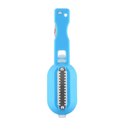 Fish Skin Brush Scraping Fish Scale Brush Grater in blue, a luxurious kitchen tool for effortless fish preparation, showcasing its elegant design and effective scale removal feature.