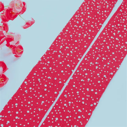 Pair of radiant red Womens Seductive Sexy Erotic Lingerie Stockings featuring elegant rhinestones, ideal for adding glamour to your intimate wardrobe.