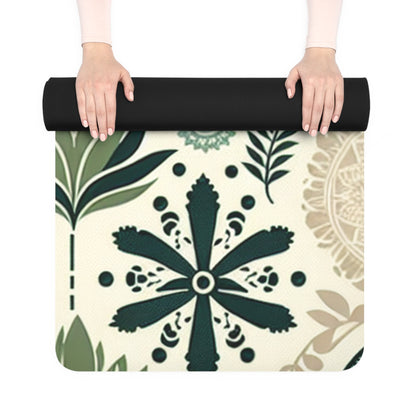 Luxurious Leilani Beaumont Yoga Mat by Dazzling Dreams Studio, featuring an elegant pastel green colour and contemporary design, ideal for an enriching yoga practice.