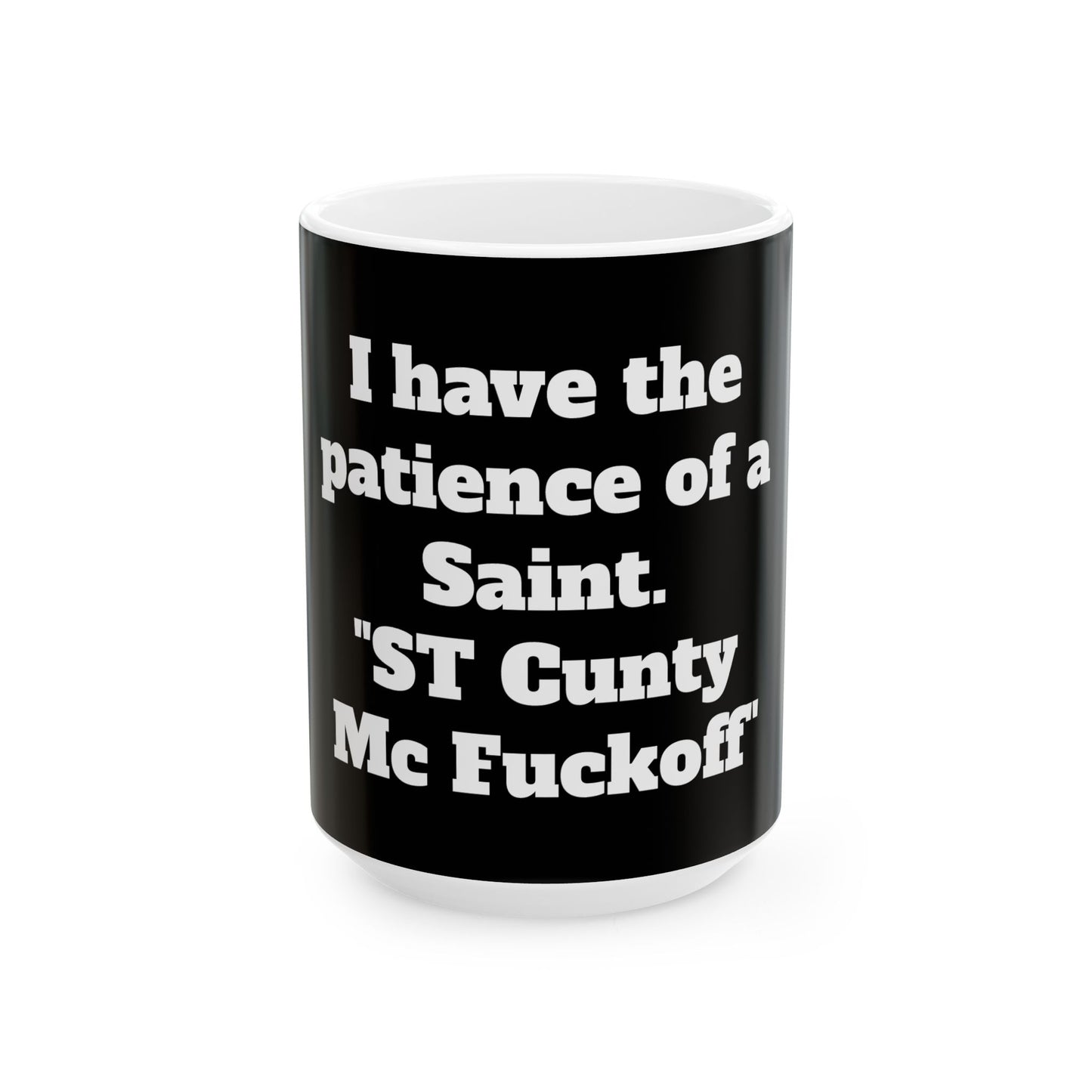 Funny Office Mug featuring an inappropriate slogan, perfect for adding a touch of adult humour to your coffee routine.