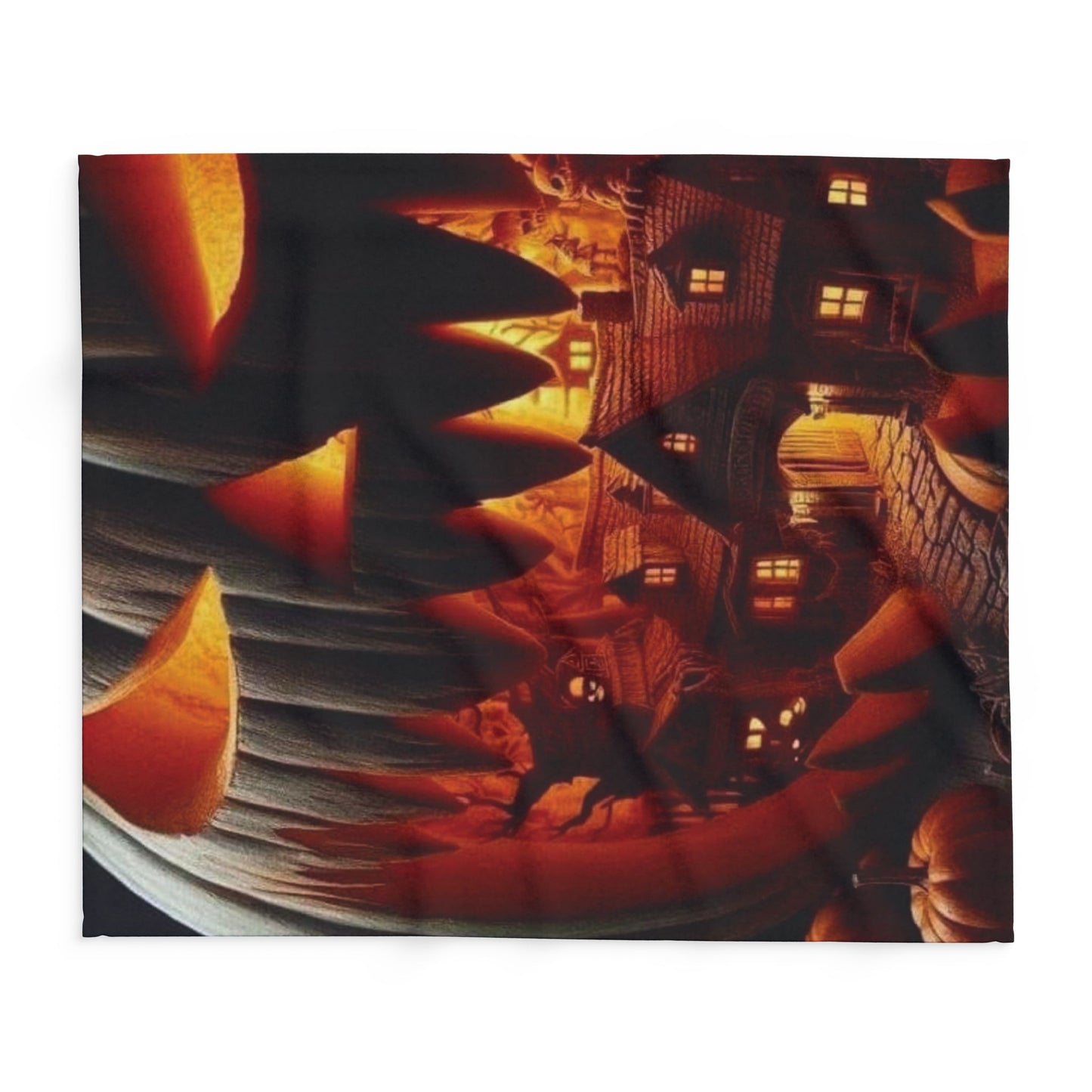 Decorative and Warm Halloween Spooky Arctic Fleece Blanket 3 Sizes