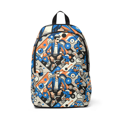 Playful Modern Cartoon Backpack by Dazzling Dreams Studio featuring vibrant comic motifs and whimsical characters, a luxurious and eye-catching accessory.
