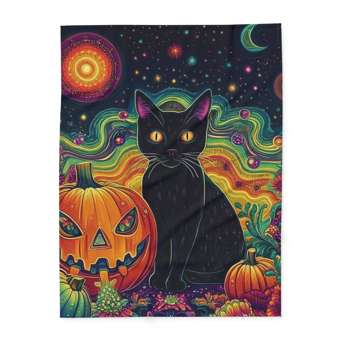 Decorative and Warm Halloween Spooky Arctic Fleece Blanket 3 Sizes