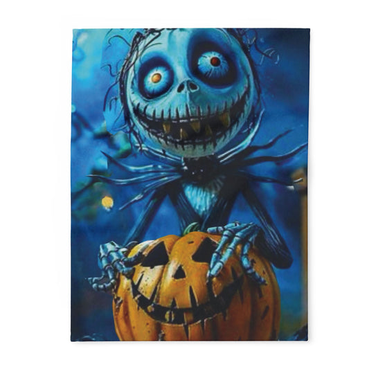 Decorative and Warm Halloween Skellington Spooky Arctic Fleece Blanket 3 Sizes