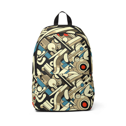 Contemporary Art-Inspired Backpack by Dazzling Dreams Studio featuring vibrant comic motifs and cartoon-like illustrations, showcasing a perfect blend of style and functionality.