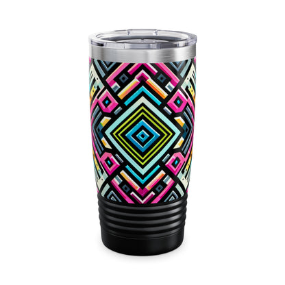 Vibrant Neon 20oz Stainless Steel Tumbler by Dazzling Dreams Studio showcasing its stunning array of vibrant colours, perfect for luxe hydration.