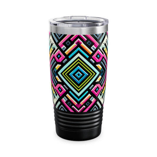 Vibrant Neon Illuminations - 20 oz Drinks Tumbler Travel Flask