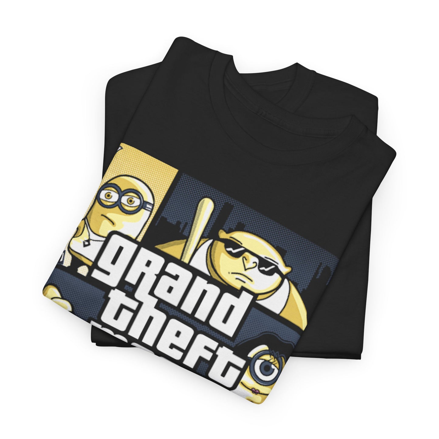 Minions Grand Theft Auto Mashup Unisex Men´s Women´s Graphic T Shirt Tee