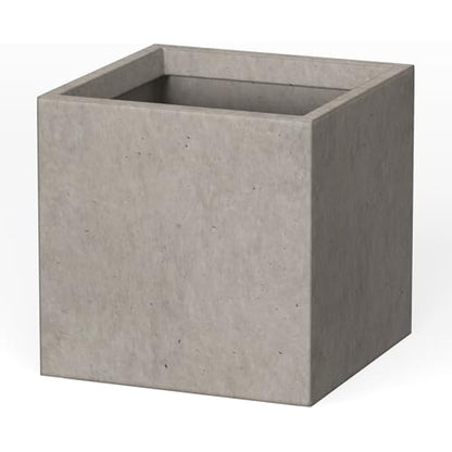Kante Planter, Weathered Concrete, 16" x 16" x 16"