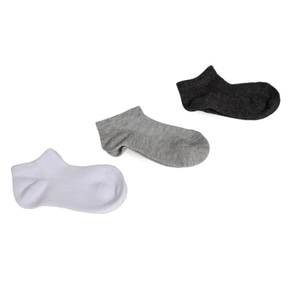 HelloBaby Boy Baby Socks 3 Pack - Grey Melange