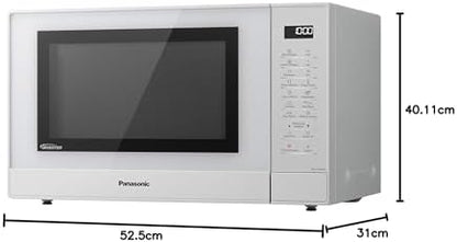 Panasonic NN-ST45KWBPQ Microwave Oven, 32 Litres, 1000W, Turntable, Easy Operation LCD, Touch Control Panel, 21 Auto Programs with Junior Menu (Puree & Porridge) LED Interior bulb, White