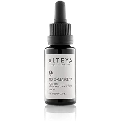Alteya Organic Nourishing Face Serum 20 ml - USDA Certified Organic Pure Natural Bio Face Serum Based on Therapeutic Grade Bulgarian Rose Essential Oil (Rosa Damascena)