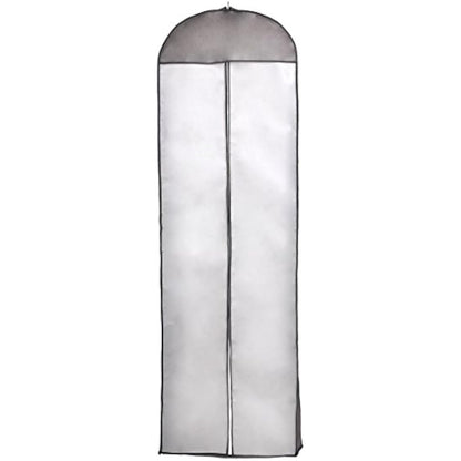 TUKA 71" Breathable Garment Cover High Quality, 180 x 58 cm Wedding Gown Dress Clothes Bag, for Wedding Dress evening dress, suit coat, long clothes. Long Zip. White with Black Cover TKB1005 Black
