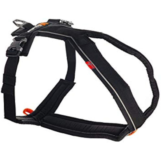 Non- Stop- Dogwear Line Padded Adjustable Harness Size 3 Black for Dogs 1 Pack