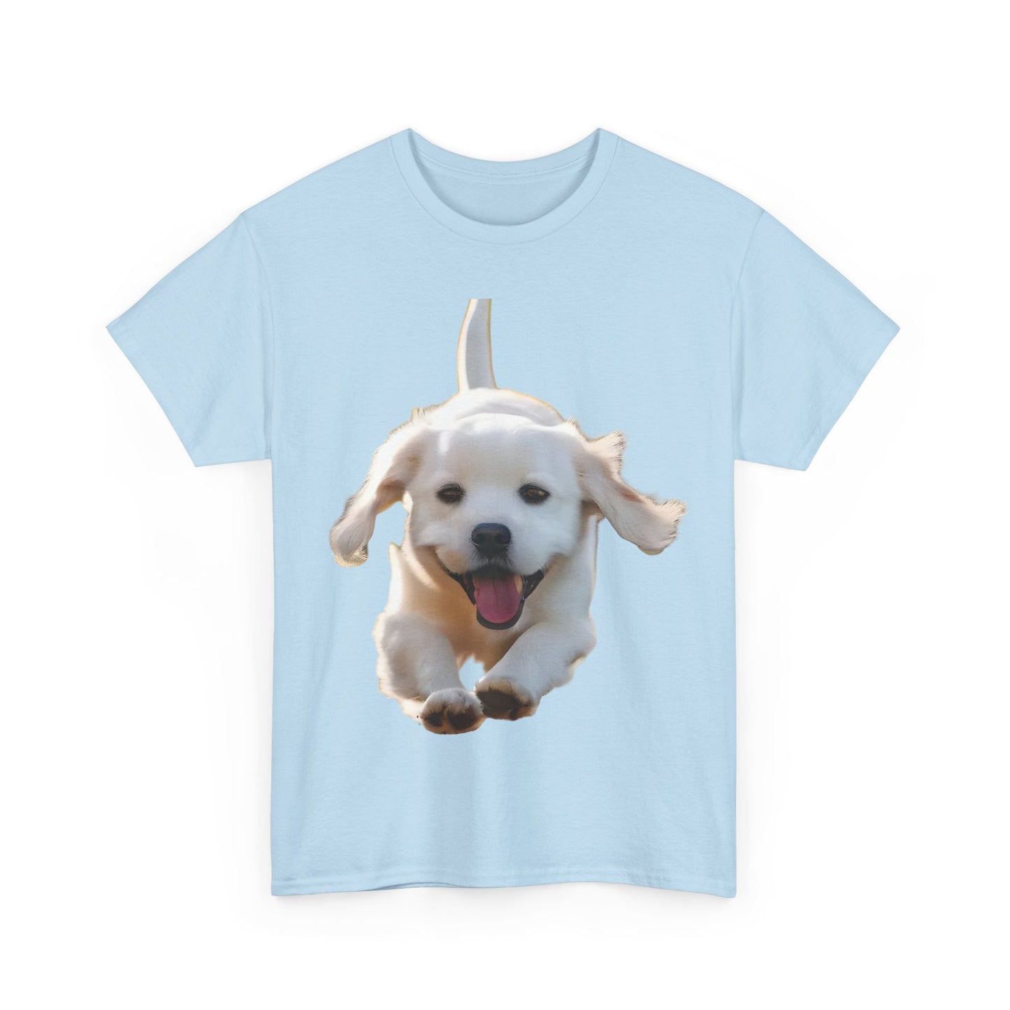 Leaping puppy Graphic T-Shirt, Urban Streetwear Top, Unisex Cotton