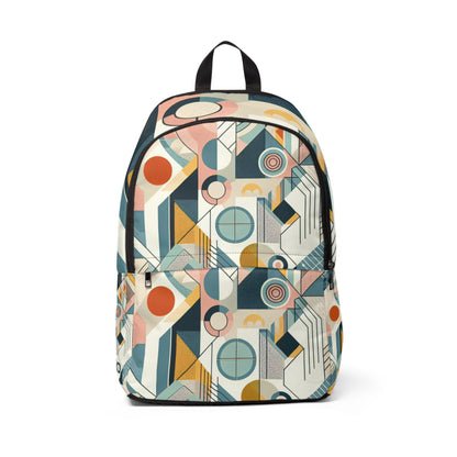 Stylish Pastel Hued Art Backpack featuring unique geometric and floral design by Dazzling Dreams Studio, ideal for fashion-forward individuals seeking luxury in their accessories.