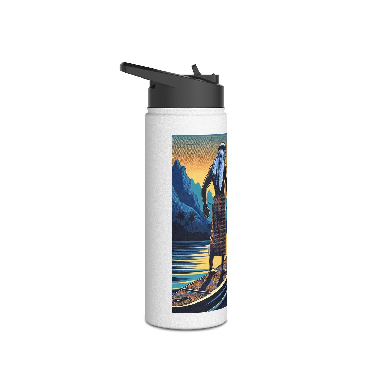 Fantasy Paddleboarding Stainless Steel Water Bottle, Standard Lid