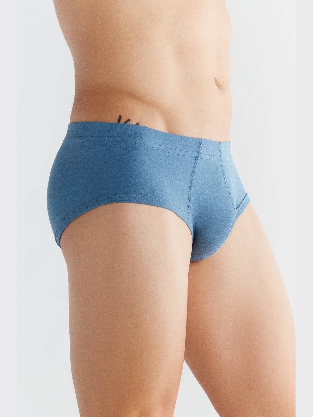 Luxury organic cotton briefs for men with a comfortable elastic waistband, eco-friendly design by Earth Wardrobe