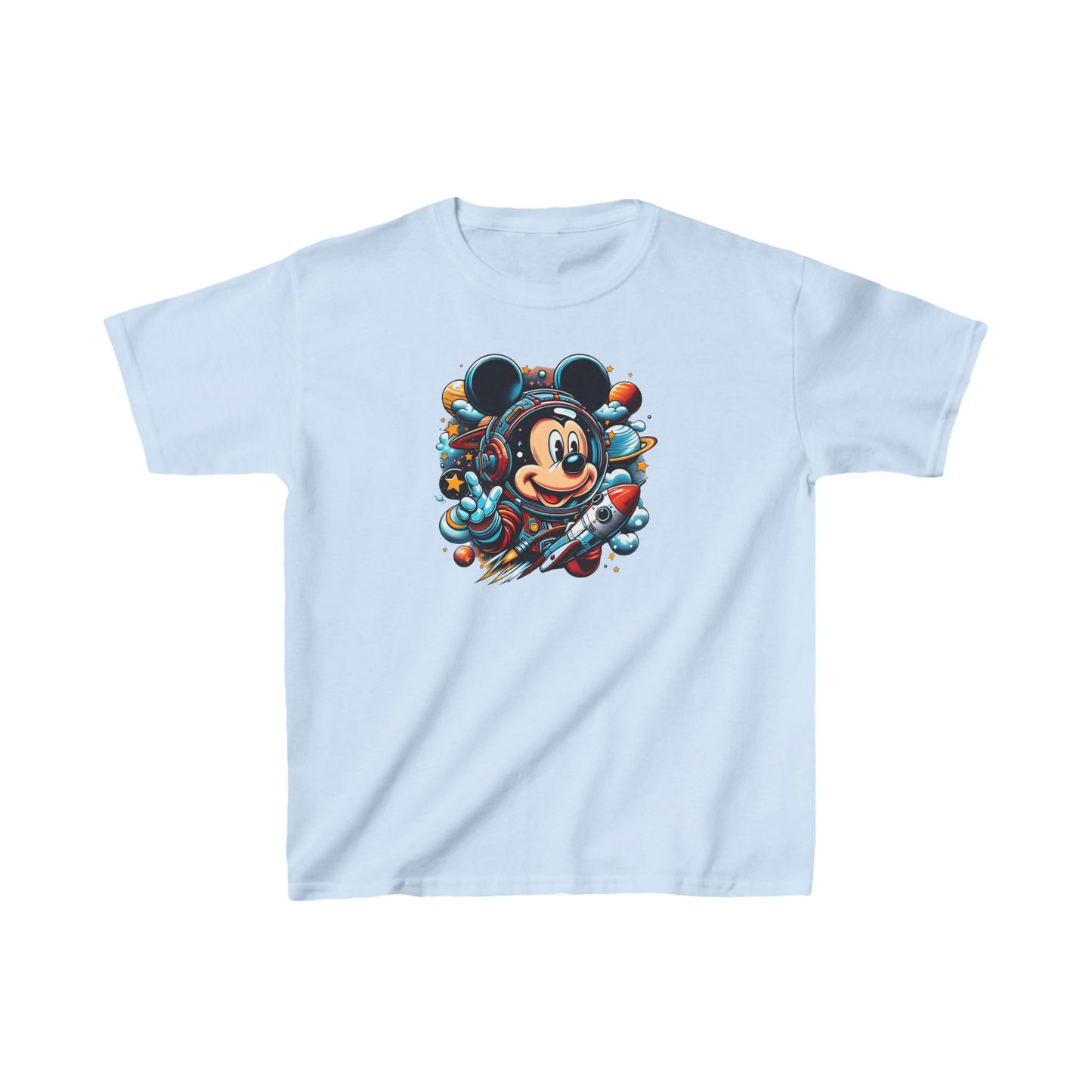 Childs Blast Off with Mickey Astronaut  Unisex Graphic Tee Shirt Kids