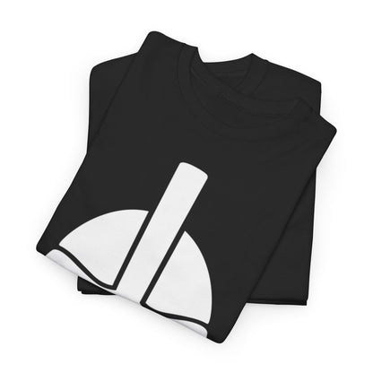 Battlestar Galactica Cylon Helmet Unisex Men's Women's Graphic T-Shirt Tee neatly folded, highlighting the sophisticated Cylon helmet graphic that embodies the essence of sci-fi elegance against a chic black fabric backdrop.