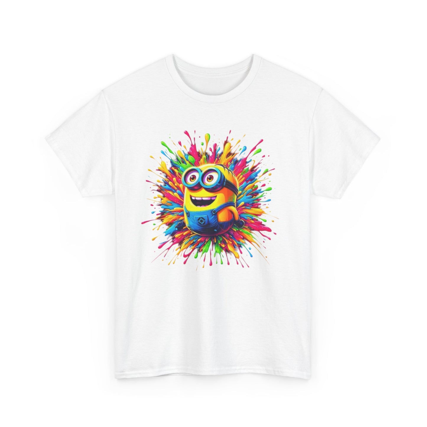 Funny T-Shirt Men's Minion Paint Splash Graphic Tee Artistic Unisex TEE Women´s