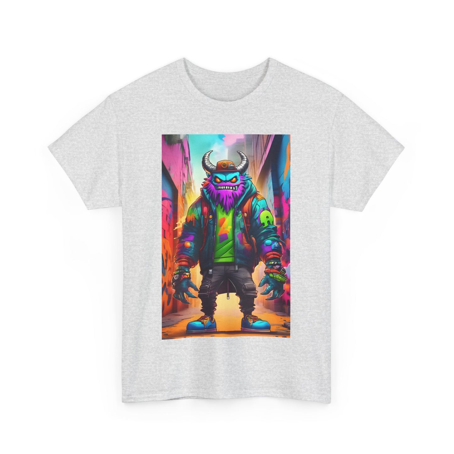 Street Monster Graphic T-Shirt, Urban Streetwear Top, Unisex Cotton