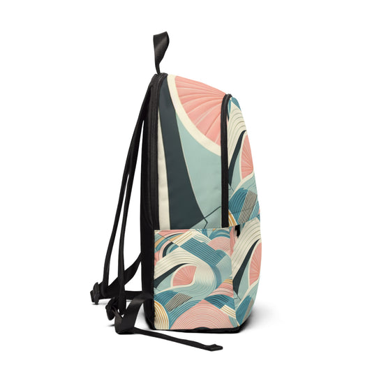 Interior view of Dazzling Dreams Studio's Pastel Pattern Backpack, highlighting spacious compartments and practical design for effortless organisation.