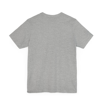 Back view of a grey Sabrina Carpenter Inspired Unisex Short Sleeve Tee, offering luxury comfort and style for fans and fashion enthusiasts.