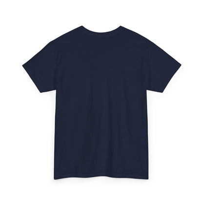 Sophisticated back view of a navy blue men's t-shirt, designed for automotive enthusiasts, with a sleek and modern cut, ideal for everyday elegance.