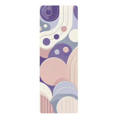 Astrid Valentin Yoga Mat in pastel purple globular design, showcasing luxury and elegance for home workouts by Dazzling Dreams Studio.