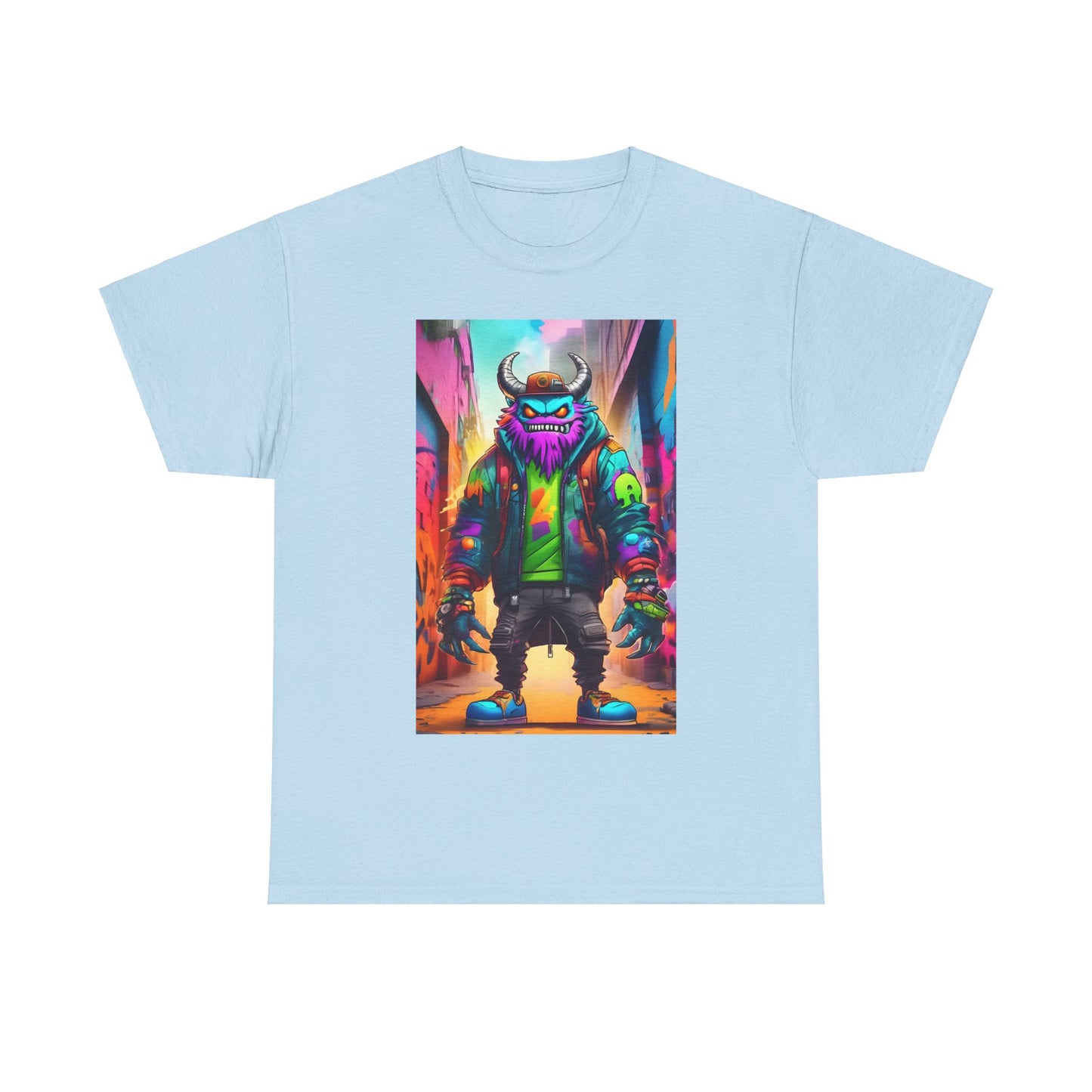 Street Monster Graphic T-Shirt, Urban Streetwear Top, Unisex Cotton