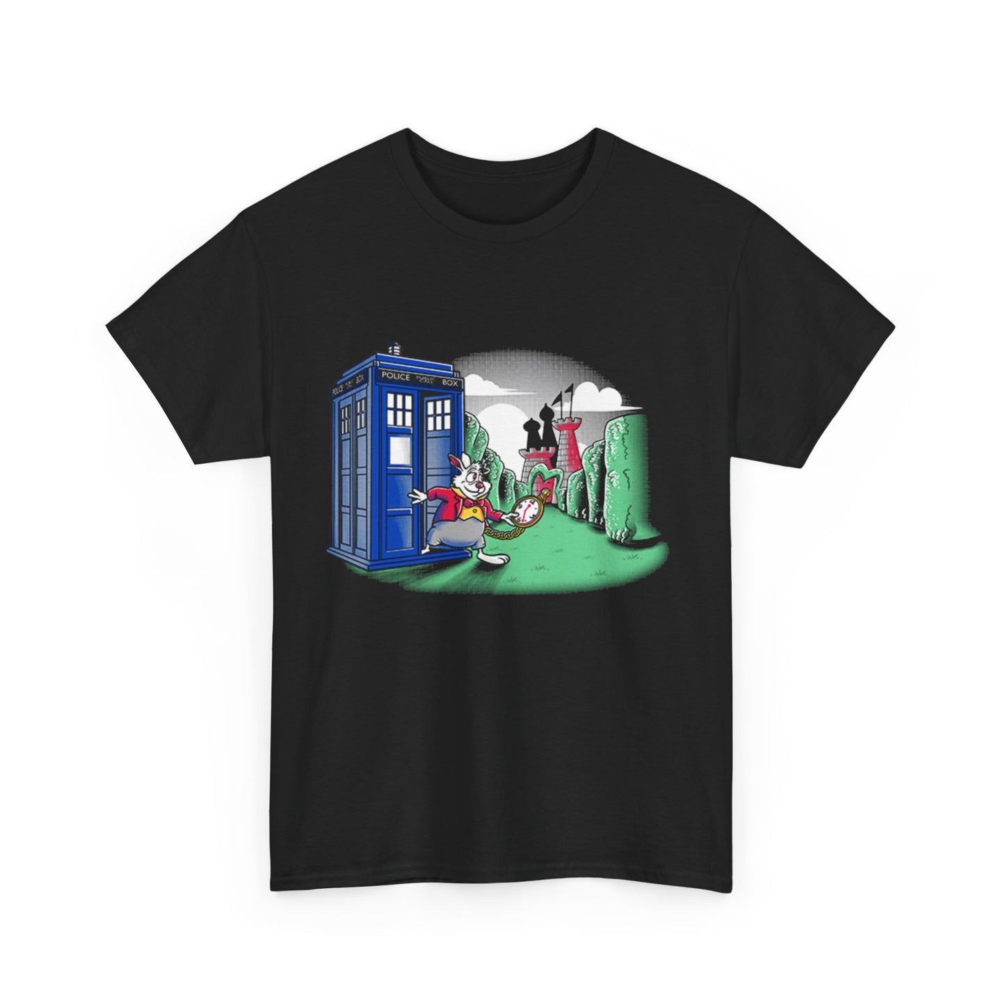 Dr Who In Wonderland Unisex Men´s Women´s Graphic T Shirt Tee