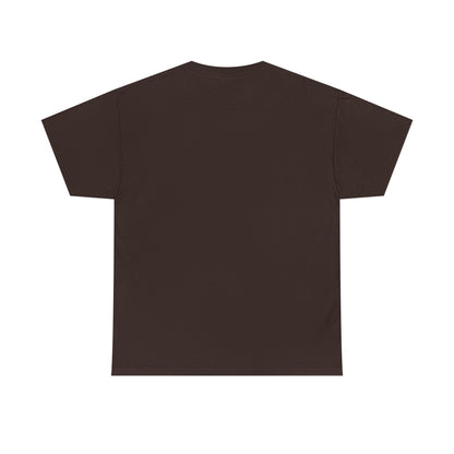 Chic back view of the 'In My Defence I Was Left Unsupervised' Graphic T-Shirt in a rich dark brown tone, exuding sophistication and comfort for unisex casual wear.
