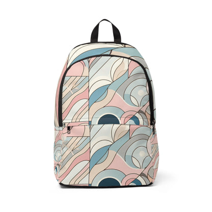 Stylish pastel-hued backpack with floral elements, designed by Dazzling Dreams Studio, showcasing smooth curves and contemporary elegance.