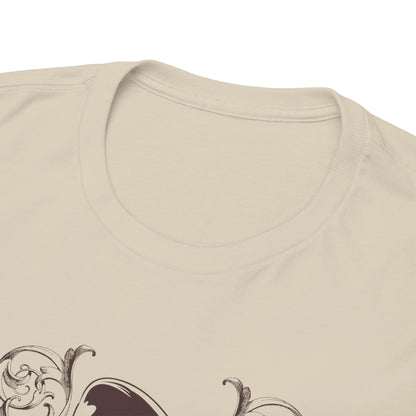 Close-up view of the neckline of the Men's Zombie Graphic T-Shirt, highlighting the meticulous stitching and quality of the fabric.