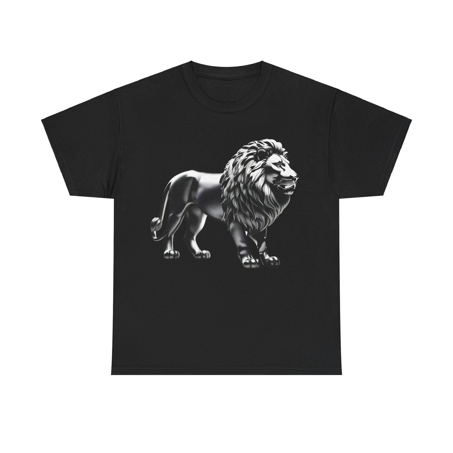 Silver majestic lion Graphic T-Shirt, Urban Streetwear Top, Unisex Cotton