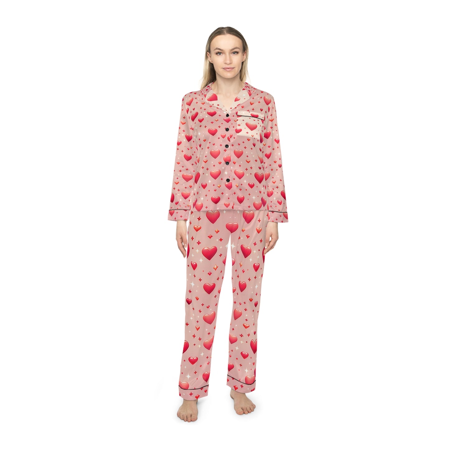 Women's hearts Satin Pajamas