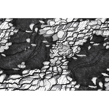 Model wearing the Dark In Love Morwenna Black Gothic Maxi Dress styled with accessories, embodying a chic gothic aesthetic for dark weddings and special events.