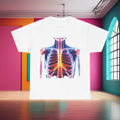 Xray Graphic T-Shirt in white showcasing a striking anatomical print, perfect for fashion-forward urban streetwear.