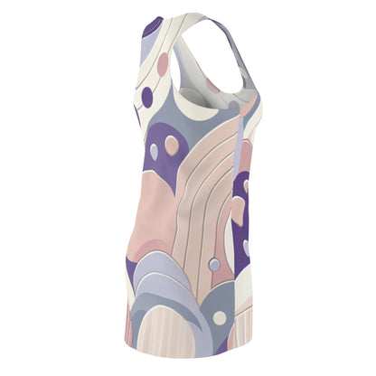 Elegant styling of the Astrid Valentin Pastel Dress from Dazzling Dreams Studio, highlighting its contemporary design and flattering fit for various occasions.