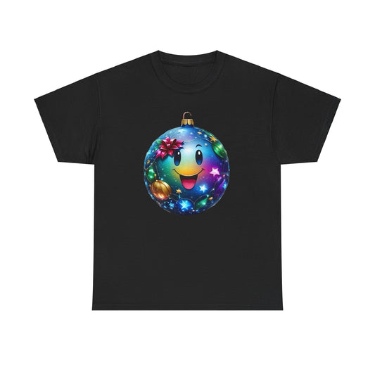 Festive Cheer Christmas Bauble Unisex Cotton T-Shirt Graphic Tee