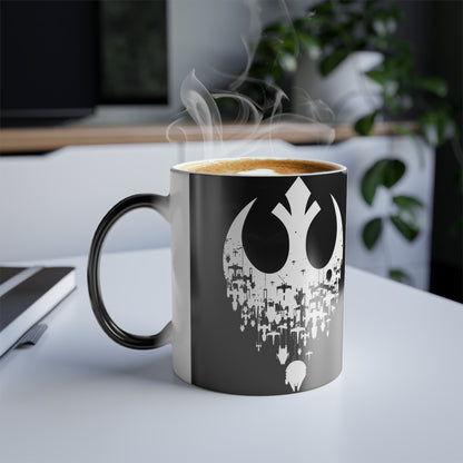 Luxury Star Wars Rebels Colour Morphing Mug 11oz showcasing interactive art that reveals vibrant designs with hot liquids, perfect for collectors.