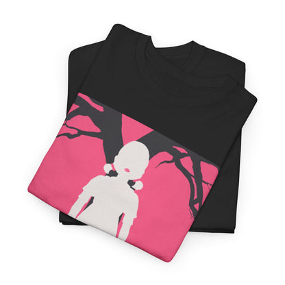 Stacked view of Squid Game Unisex Men’s Women’s Graphic Cotton Funny T Shirt Tee, elegantly folded to display the striking design inspired by the Netflix series, perfect for daring fashion statements.