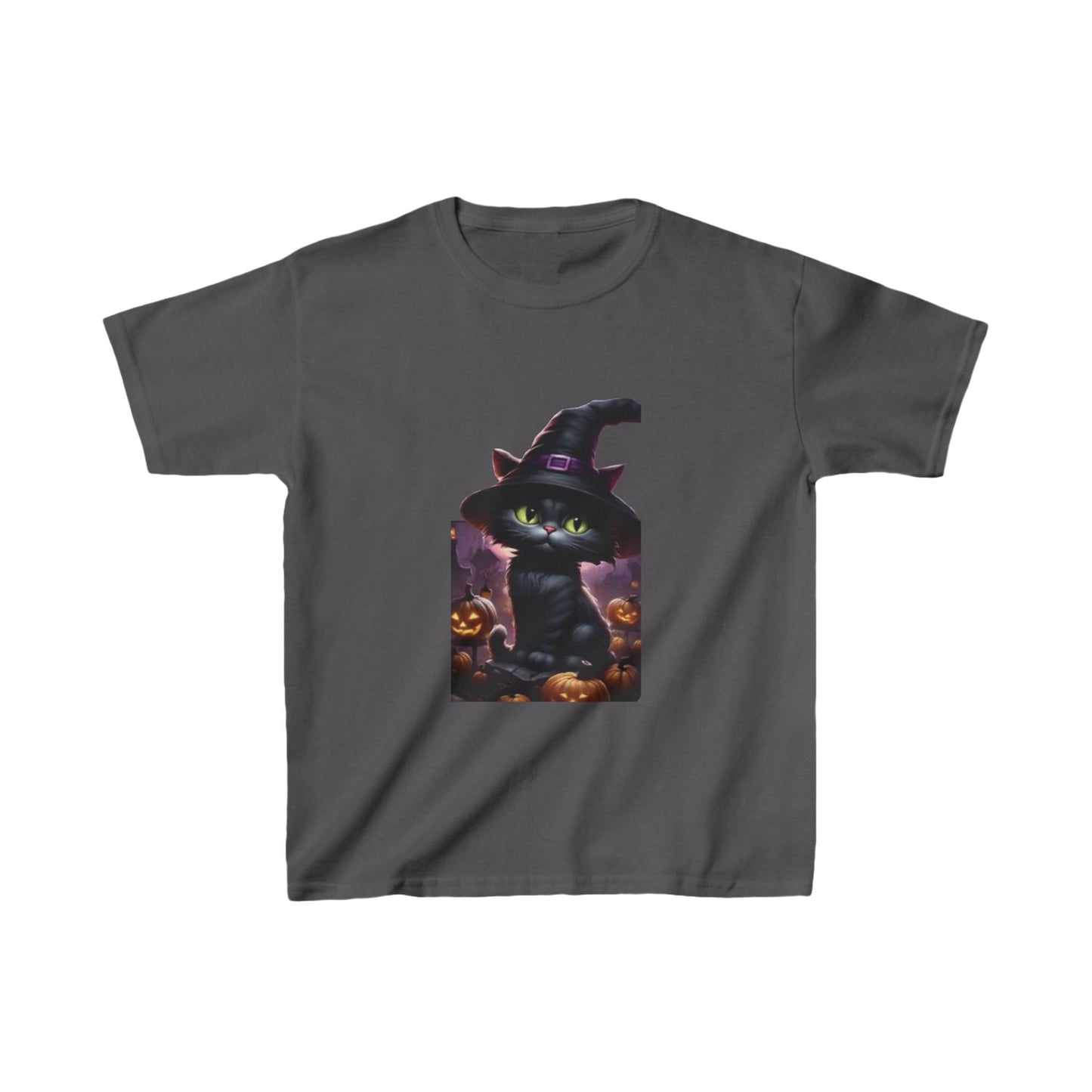 Kids Cute Kitten Halloween T shirt Heavy Cotton Tee 16 colors