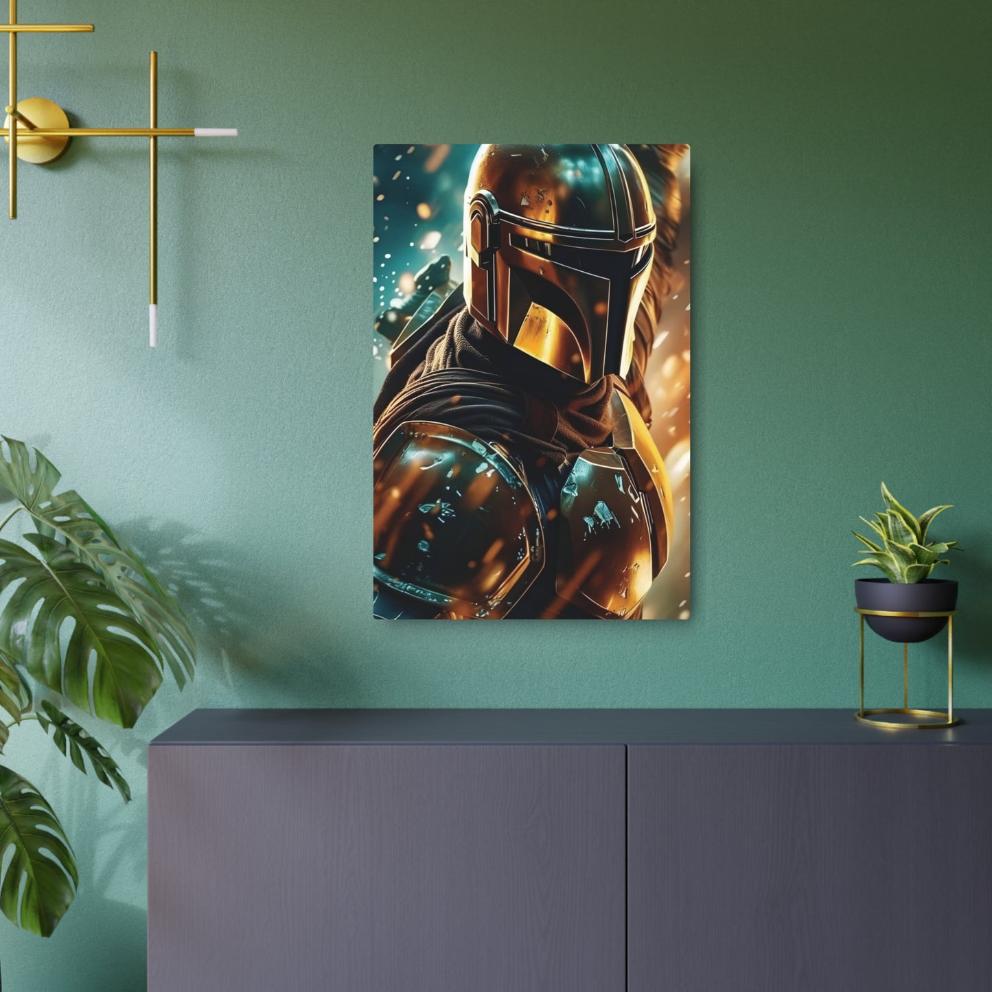 Mandalorian Star Wars Metal Art Poster