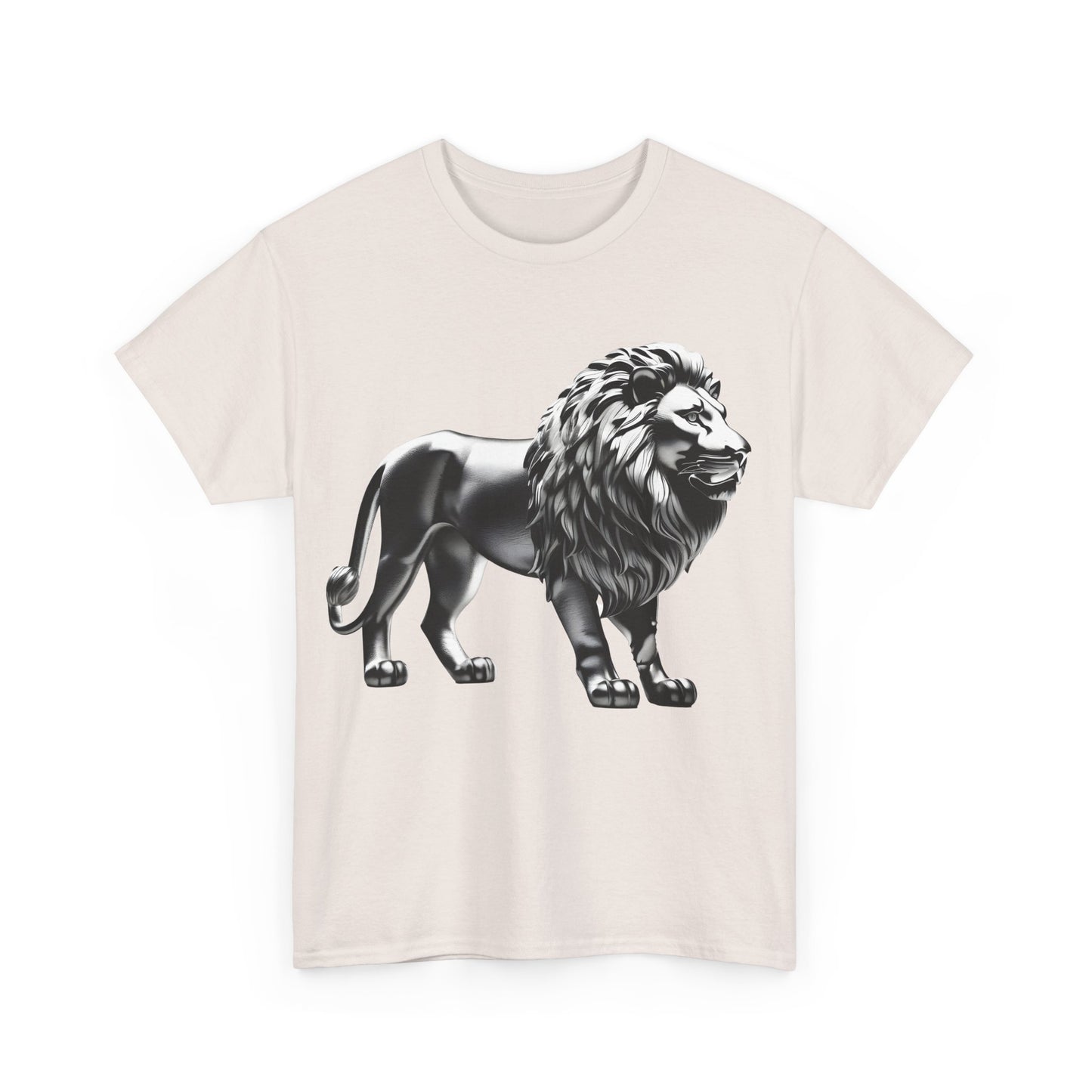 Silver majestic lion Graphic T-Shirt, Urban Streetwear Top, Unisex Cotton